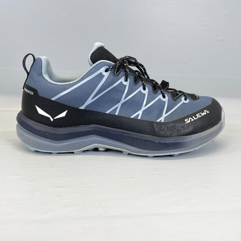 Salewa Wildfire 2 Trail Shoes Kids Youth Size 2.5 Blue Drawstring Hiking Sneaker